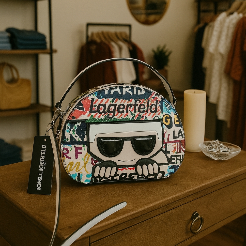 Karl Lagerfeld Colorful Graphic Crossbody Bag